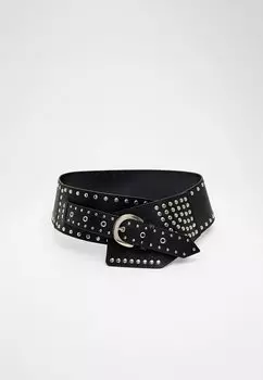 Пояс ASYMMETRIC STUDDED Stradivarius, черный