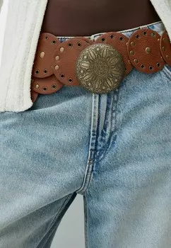 Пояс Bershka, светло-коричневый