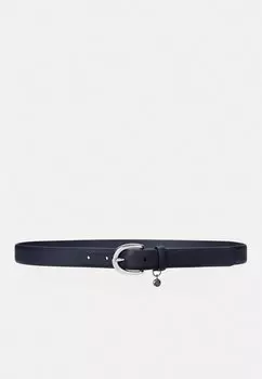 Пояс CHARM CROSSHATCH LEATHER BELT Ralph Lauren, темно-синий