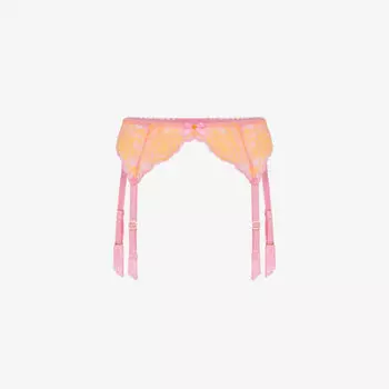 Пояс для чулок Yara с высокой посадкой и эластичной сеткой Agent Provocateur, цвет bubblegum/sunflower