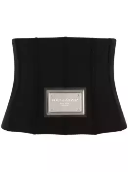 Пояс-корсет с логотипом DOLCE & GABBANA, черный