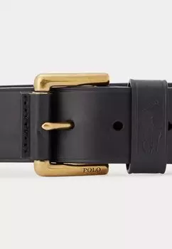 Пояс LEATHER DRESS BELT Ralph Lauren, черный