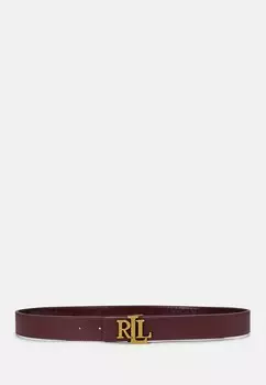 Пояс LOGO REVERSIBLE CROCODILE EMBOSSED BELT Lauren Ralph Lauren, Бордо