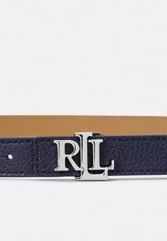 Пояс LOGO REVERSIBLE LEATHER SKINNY BELT Ralph Lauren, темно-синий