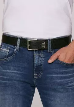 Пояс MIT METALL-LOGO Camp David, черный