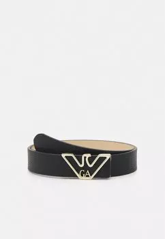 Пояс PLATE BELT Emporio Armani, черный