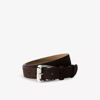 Пояс Prada из замши с бархатистой отделкой, коричневый