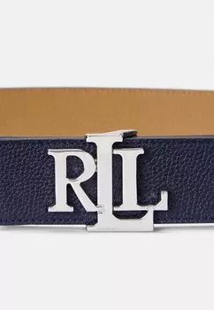 Пояс REVERSIBLE PEBBLED LEATHER WIDE BELT Ralph Lauren, темно-синий
