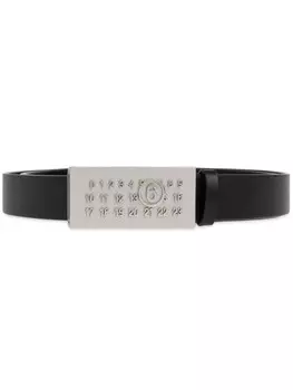 Пояс с мотивом чисел MM6 Maison Margiela, черный