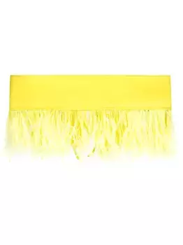 Пояс с перьями The Attico, желтый