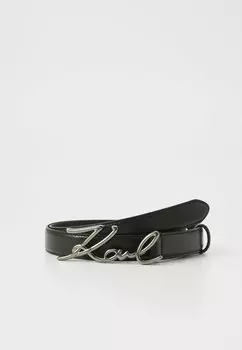 Пояс SIGNATURE BELT KARL LAGERFELD, черный