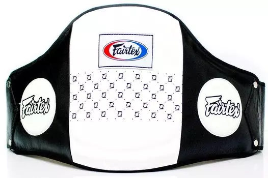 Пояс тренера защитный Fairtex BPV1 для живота, белый / черный
