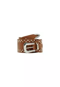 Пояс WIDE STUDDED Stradivarius, коричневый