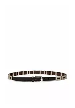 Пояс WITH APPLIQUS Massimo Dutti, серебряный