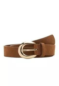 Пояс WITH OVAL BUCKLE Mango, коричневый