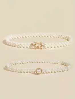 Пояс жемчужный, белый