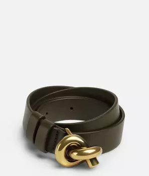 Пояс женский Bottega Veneta, нейтральный/серо-зеленый