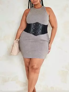 Пояс женский с украшением, черный