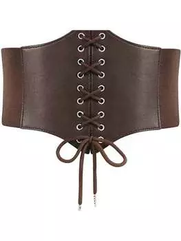 Пояс женский с завязками, кофейный