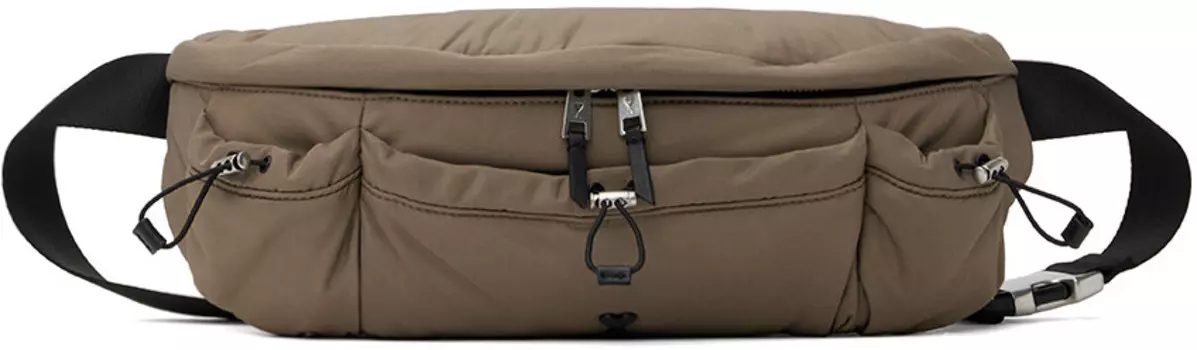 Поясная сумка Ami De Coeur цвета коричневого цвета AMI Paris