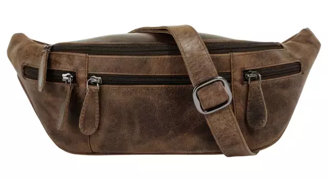 Поясная сумка Bagan, натуральная кожа, коричневый