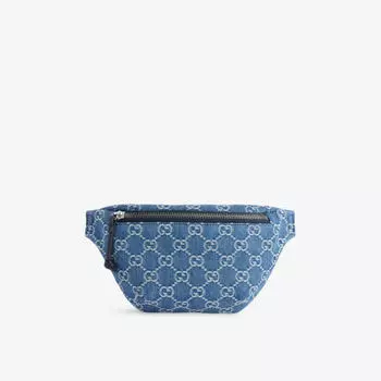 Поясная сумка детская Gucci с монограммой, синий