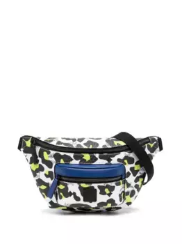 Поясная сумка Fursten с леопардовым принтом MCM, белый