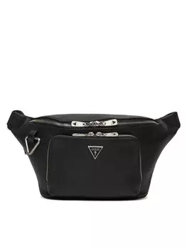 Поясная сумка Guess с карманом на молнии, черный