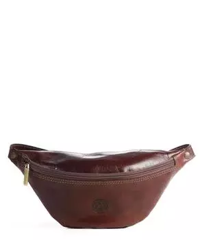 Поясная сумка из гладкой яловой кожи. Giudi, коричневый