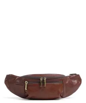 Поясная сумка из мелкозернистой яловой кожи. Giudi, коричневый