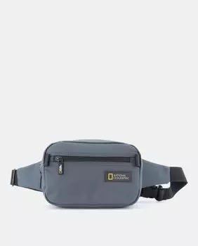Поясная сумка из серого нейлона на молнии National Geographic, серый
