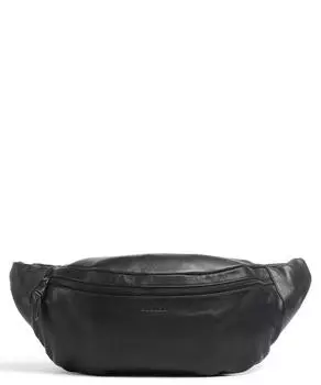 Поясная сумка Just Jolie из мелкозернистой кожи Burkely, черный