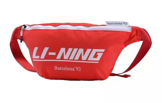 Поясная сумка LiNing Sports Fashion Collection из полиэстера, обычная, унисекс, красная