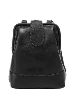 Поясная сумка, натуральная кожа X-Zone, черный