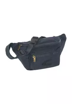 Поясная сумка Путешествие, эмблема, однотонная camel active, темно-синий