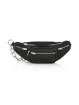 Поясная сумка с цепочкой из мягкой кожи Attica Alexander Wang, черный
