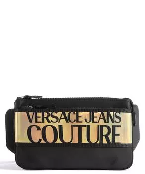 Поясная сумка с культовым логотипом, нейлон Versace Jeans Couture, черный