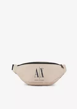 Поясная сумка с логотипом Armani Exchange, бежевый