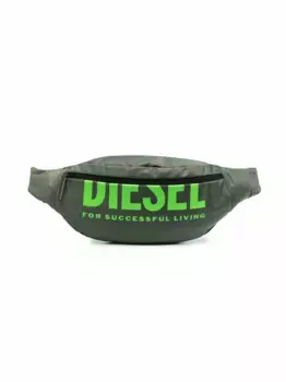 Поясная сумка с логотипом Diesel Kids, зеленый