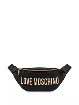 Поясная сумка с логотипом Love Moschino, черный