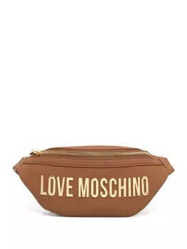 Поясная сумка с логотипом Love Moschino, коричневый