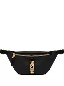Поясная сумка с логотипом Moschino, черный