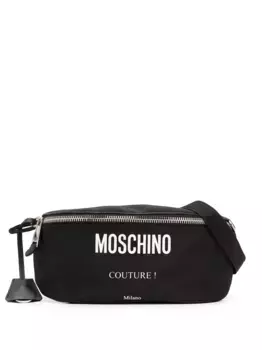 Поясная сумка с логотипом Moschino, черный