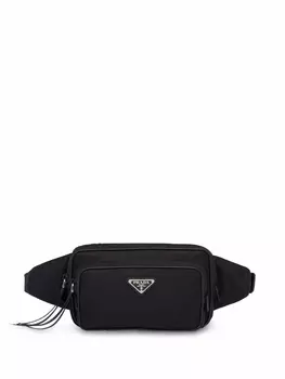 Поясная сумка с логотипом Prada, черный