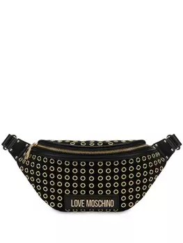 Поясная сумка с люверсами Love Moschino, черный