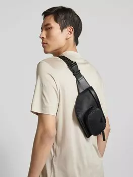 Поясная сумка с наклейкой на этикетку Emporio Armani, черный