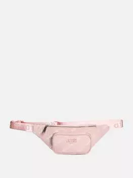 Поясная сумка с несколькими молниями Guess Factory, цвет blush logo