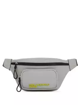 Поясная сумка с вышитым логотипом Karl Lagerfeld Jeans, серый