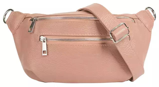 Поясная сумка Samantha Look, натуральная кожа, производство Италия, розовый