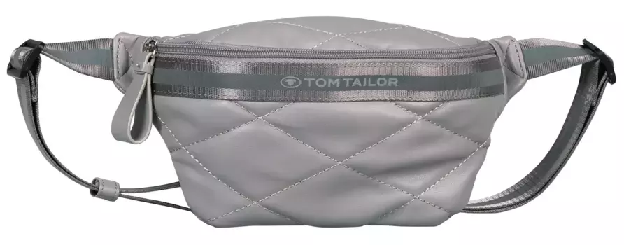 Поясная сумка TOM TAILOR "Mica" из мягкой зернистой искусственной кожи с классической ромбовидной стежкой, серый